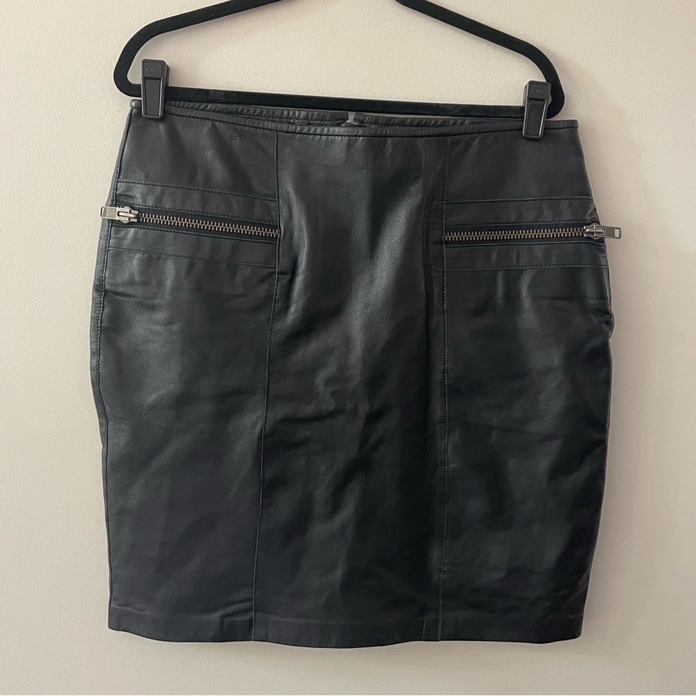 Stetson Black Leather Skirt